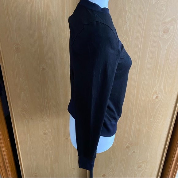 Koral Activewear • Black Breach Keyhole Front Crewneck Sweater - Picture 10 of 10